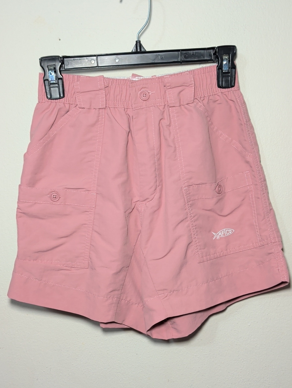 AFTCO Original Fishing Shorts Pink Cargo Pockets Outdoor Gorpcore Men's Size 28"